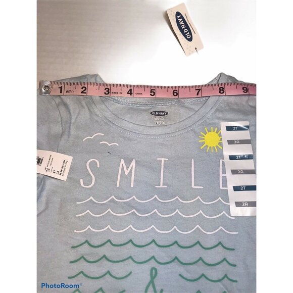 Lot Of 2 Old Navy Girl's Size 2T Shirts Tank Top And T-Shirt Blue New - Picture 5 of 12